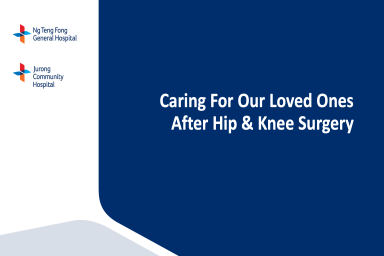 JCH Caregiver Talk: Caring For Our Loved Ones After Hip & Knee Surgery